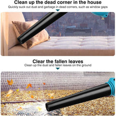 21V Cordless Leaf Blower | 2-in-1 Blow & Suck Function, Lightweight Mini Handheld Design, Battery Powered for Yard Debris