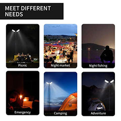 LED Work Light with Telescoping Tripod | 20,000 Lumen Dual-Head Adjustable Stand Light | Ideal for Construction, Outdoor, and Indoor Lighting