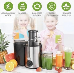 Multifunctional 800W Centrifugal Juicer Machine - 2-Speed Juice Extractor for Fruits & Vegetables with Anti-Drip Spout, Anti-Slip Base & Fast Juice Extraction