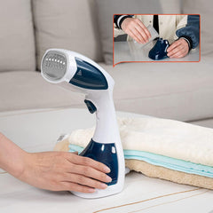Portable Vertical Steam Iron – 1100W Handheld Garment Steamer with 200ml Tank, Continuous 28g/min Steam, and Double Brush Head for Home & Travel