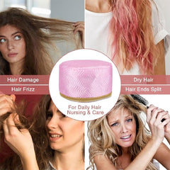 Thermal Hair Spa Cap – Electric Heating & Nourishing Steamer Cap for Deep Hair Care, Portable Beauty Spa Treatment Hot Cap for Home Use (Pink)