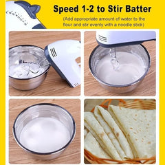 Hand Food Automatic Mixer | 7-Speed Electric Egg Beater & Blender | Perfect for Cake, Bread, and Flour Mixing at Home Baking