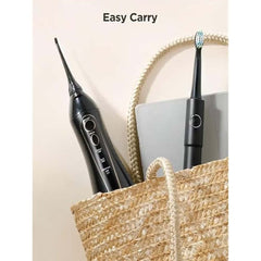 Electric Toothbrush & Water Flosser Combo – Cordless Rechargeable Oral Care Kit with 5 Cleaning Modes, 3 Flossing Modes, 8 Replacement Heads, Waterproof & Travel-Friendly