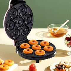 Household Electric Donut Maker | Double-Sided Heating for Donuts, Cakes & Mini Bread, Non-Stick Baking Pan, Compact & Fast Heating for Breakfast and Snacks
