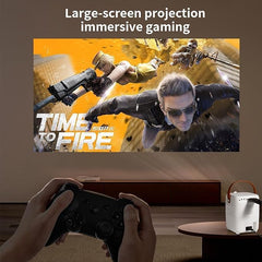 Portable Mini Projector | 1080P HD with 4K Ultra Clarity | Android 10.0, 5G Wi-Fi & Bluetooth | Ideal for Home Theater, Office & Classroom Use