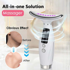 7-Colour LED Light Therapy Facial Massager | Skin Rejuvenation, Anti-Aging, Wrinkle Removal, Tightening & Slimming Beauty Wand for Face, Neck, Eyes with 7 Adjustable Modes