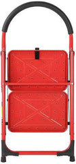 Hot Favorable Price 2-Step Home Mini Red Stairs – Folding Wrought Iron Ladder, Compact and Durable Step Stool for Kitchen, Office & Household Use
