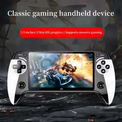 X9 HD Handheld Game Console – 5.5" IPS Display, P1 HD Output, Dual Joystick, Portable Retro Gaming Device for GB/GBA/GBC Games & Classic Arcade Fun