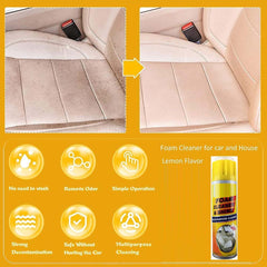 Multi-Purpose Foam Cleaner & Shine - 600g All-in-One Interior Restorer for Cars, Furniture & Home Use | Deep Cleaning, UV Protection & Long-Lasting Shine