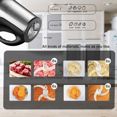 2-in-1 Stainless Steel Electric Meat Grinder & Food Processor – 3.8L Large Capacity, 6 Sharp Blades for Fast Grinding & Chopping – Home & Restaurant Use