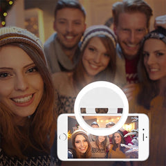 Rechargeable Clip-on Selfie Ring Light – 36 LED Portable Phone Light for iPhone & Android, Multi-Color Dimmable Brightness, USB Charging for Perfect Photos & Videos