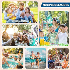 108 Holes Bubble Machine Gun – High-Power Electric Bubble Blower with LED Lights, Rechargeable Design for Kids & Adults, Perfect for Outdoor Summer Fun and Parties