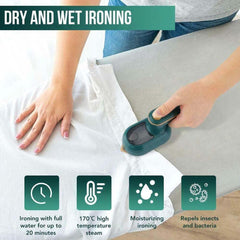 Handheld Steam Iron – 2-in-1 Garment Steamer & Dry Iron with Fast Heating, Rotatable Handle, Lightweight Design for Home, Travel, Clothes, Curtains & Fabrics