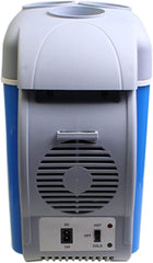Compact 12V 7.5L Mini Car Fridge | Dual Cooler & Warmer Box, Portable Travel Refrigerator in Blue for Road Trips, Camping & Outdoor Activities