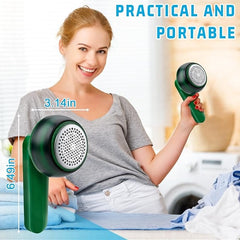 Rechargeable Lint Remover | Portable Fabric Shaver for Clothes, Furniture & Upholstery | Electric Fuzz Remover for Sweaters, Sofas & Blankets