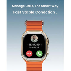 TC41 Curve Smartwatch with 2.01" AMOLED Display, GPT AI Assistant, Bluetooth Calling, Wireless Charging, IP68 Waterproof, Fitness Tracker – Stylish Orange Edition