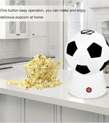 Football Popcorn Maker, 1200W Hot Air Popcorn Machine | Healthy, Oil-Free Snack with Overheat Protection & Temperature Control for Game Nights and Parties