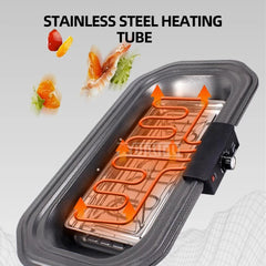 Electric Table Top Grill Griddle – 1800W Non-Stick Hotplate Cooker for Indoor & Outdoor Use – Ideal for Kitchen, BBQ, Camping, Parties & Family Gatherings