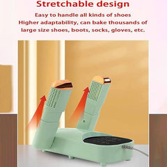 Electric Shoe Dryer with Adjustable Rack & Timer | Multi-Functional Boot Warmer & Glove Dryer for Sweaty Shoes | Portable Home & Travel Dryer
