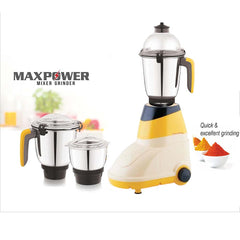 MG-537 Mixer Grinder – Powerful High-Performance Motor with 3 Stainless Steel Jars for Dry & Wet Grinding, Blending, and Chutneys – Durable and Reliable Kitchen Appliance