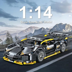 1215-Piece Sports Car Building Blocks Set - 1:14 Scale Supercar Model, STEM Engineering Toy for Boys, Girls & Adults, Collectible Display Racing Kit