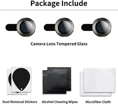 Camera Lens Protector for iPhone 13 Pro (6.1") and iPhone 13 Pro Max (6.7") | 9H Hardness Tempered Glass, Metal Ring Cover, HD Clear, Easy Installation Kit (1 Set)