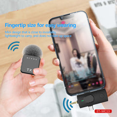 3-in-1 Lavalier Wireless Microphone System | 2 Wireless Mics for iPhone, iPad, Android | Plug & Play for Recording, Streaming, Vlogging, Podcasts & Interviews