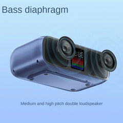 S39 Karaoke Speaker | Dual Horns with Wireless Dual Microphones | All-in-One Bluetooth Karaoke System for Mobile & TV Entertainment (Grey)