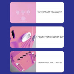 Portable Washing Machine | Mini Foldable Bucket Washer & Dryer Combo | Small Washer with Soft Spin Dry & Drainage Pipe for Underwear, Socks, Baby Clothes, Apartment, Dorm, Laundry (Pink)