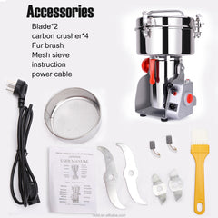 800g Electric Food Grinder – High-Speed Stainless Steel Mill Machine for Herbs, Spices, Pepper, Rice & Flour – Compact, Durable & Multi-Purpose Kitchen Grinder