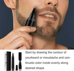Waterproof Beard Filler Pen Kit | Contoured Beard Pen with Brush, Long-Lasting, Sweatproof Beard Pencil for Patchy Beard, Natural Look, Quick and Easy Grooming