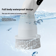 Cordless Electric Spin Scrubber | Bathroom Cleaning Brush with 7 Replaceable Heads | Powerful Shower, Tub & Tile Cleaner | Lightweight, Baby-Safe Plastic Material