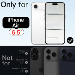 Magnetic Clear Case for iPhone 17 Air 6.5" (2025) | MagSafe Compatible Shockproof Transparent Bumper Cover with Anti-Scratch Hard Back & Wireless Charging Protection
