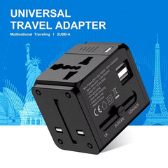1500W Max Power Socket Plug for Home Appliances | 6-in-1 Universal Travel Adapter with US/EU/UK/AU Plugs, Multi-Device Charging Solution for International Travel
