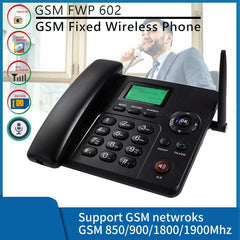 Wireless GSM Desk Phone – Dual SIM Cordless Landline with Call Recording, SMS, Caller ID, Battery Backup – Ideal Home & Office Communication Phone with Handset