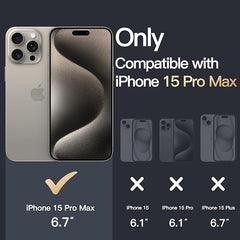 Compatible Magnetic Phone Case with Camera Control – Military-Grade Shockproof Protection for iPhone 15, 15 Plus, 15 Pro & 15 Pro Max