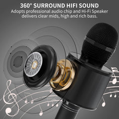 Wireless Karaoke Microphone | Bluetooth & USB Compatible | Fun for All Ages