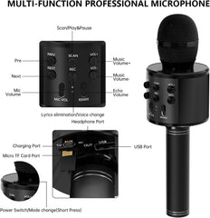 Wireless Karaoke Microphone | Bluetooth & USB Compatible | Fun for All Ages