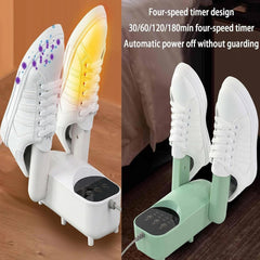 Electric Shoe Dryer with Adjustable Rack & Timer | Multi-Functional Boot Warmer & Glove Dryer for Sweaty Shoes | Portable Home & Travel Dryer
