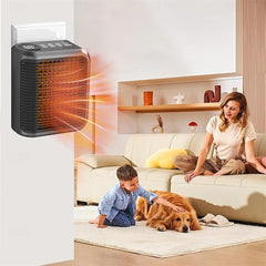 Energy-Efficient Wall-Mounted Mini Heater - Smart Electric Heater with Intelligent Temperature Control, Timer, Remote Control & Advanced Safety Protection for Home and Office