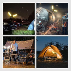 LED Work Light | 20000LM Dual-Head Adjustable Magnetic Light | Super Bright, Portable, and Versatile for Workshop, Garage, Outdoor, and Camping Use