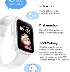 Z17 Smart Watch for Kids - GPS Tracker with Camera, Video Calling, Waterproof Design, SIM Card Support, SOS Speed Dial, HD Touch Screen, Safe & Fun