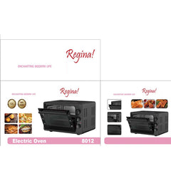 12L Multi-Function Electric Oven | Mini Air Fryer, Baking Oven with High-Temperature Setting, Includes Bakeware & Rack, Portable for Home & Commercial Use (Red)