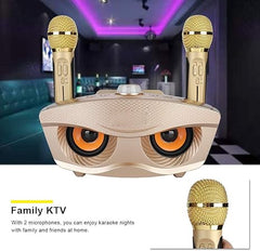 Dual Wireless Microphone Bluetooth Karaoke Speaker Set | Portable Rechargeable Sound System for Home, Parties & Events | Clear Audio with Deep Bass & LED Effects