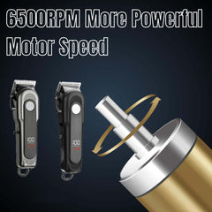 Pro Cordless Hair Clipper – 6500 RPM Rotary Motor, 240-Minute Runtime, Digital Display & Taper Lever for Professional Haircuts, Fades, Beard Trimming & Men’s Grooming (Multi-Colour)