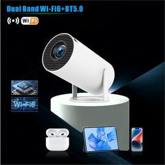 130-Inch Portable Family Projector | Android 11 Smart Mini Projector | 720P HD Home Theater & Camping Projector with WiFi and Bluetooth Connectivity