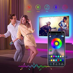 5m Bluetooth LED Strip Light with USB – RGB TV Backlight, Smart App Control, Music Sync, and Remote Function for Home, Gaming Room & TV Decoration