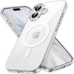 Magnetic Clear Case for iPhone 17 6.3" (2025) | MagSafe Compatible Transparent Shockproof Bumper Cover with Anti-Scratch Hard Back & Wireless Charging Support