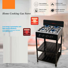 4-Burner Outdoor Gas Stove with Detachable Legs – Heavy-Duty Portable Propane Cooking Stove for Camping, RV Trips, Patio Parties & Backyard BBQ Grilling