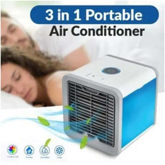 3-in-1 Arctic Air Cooler – Portable Mini AC, Humidifier & 7-Color LED Light | Ultra Quiet, Energy Efficient Cooling Fan for Home, Office & Travel